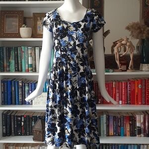 Notations Floral Spandex Dress P1036